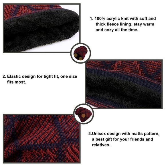 Unisex Beanie Hat Knit Hat - Picture 4 of 5